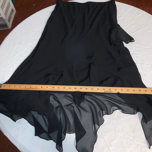 Women's Joseph Ribkoff Black Asymmetrical Skirt Size 12 - Picture 6 of 8
